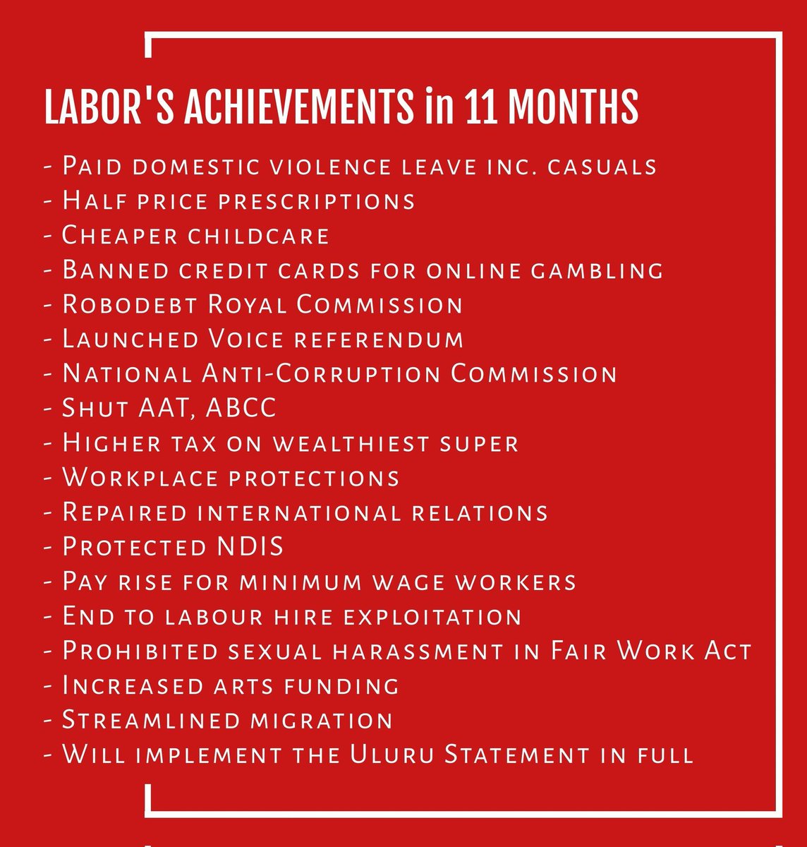 Dear <a href="/abcnews/">ABC News</a>,
The Albanese Labor Govt has achieved a lot. You could report this. And provide informed commentary and analysis on it. Instead, you mostly choose to ignore it and limit your political reports to "Oppn Leader Peter Dutton has criticised the Govt for ..." 😠 #auspol