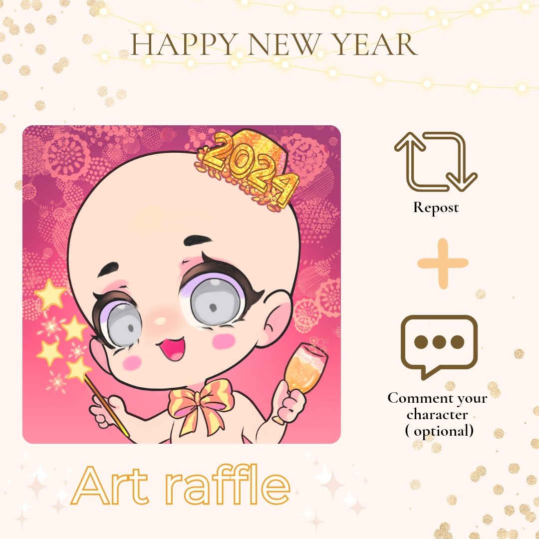 Mapi_cloud's tweet photo. 🌟✨ ART GIVEAWAY! 🎨 

A thousand thanks for your support this year (⁠ ⁠◜⁠‿⁠◝⁠ )🙏
To join: 
Rt and comment your character ref for a chance to win a custom New Year icon. 🎊
 🚀 Deadline: Dec 31. Good luck! 🖌️ 

#raffle #Vtuber  #NewYear2024 https://t.co/29kkG4JX9C