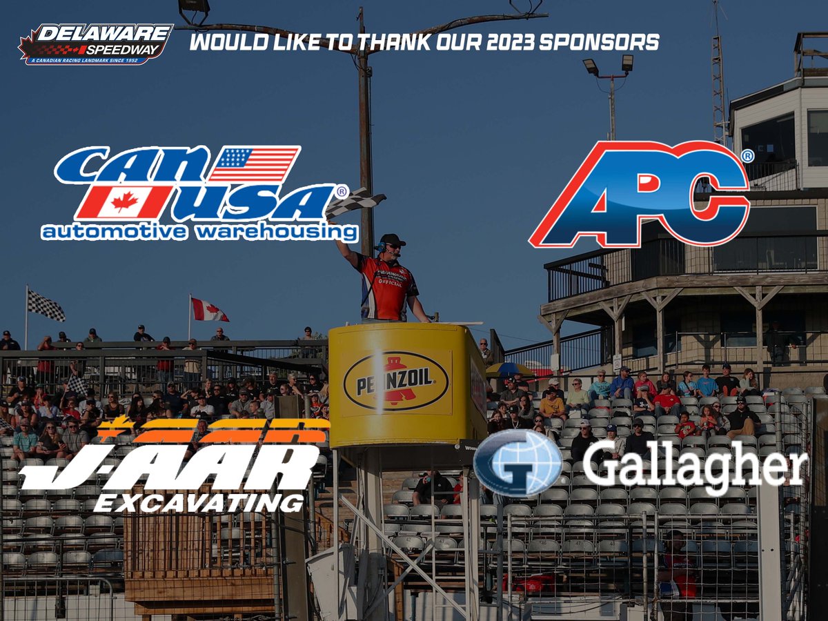 We would like to give a big thank you to CANUSA Automotive Warehousing, APC Auto Parts Centres, JAAR Excavating, and Gallagher Insurance for their support in the 2023 racing season! 🏁🥳