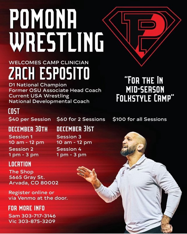 Come on out! Let's get better! 
#COWrestling
#PomonaWrestling