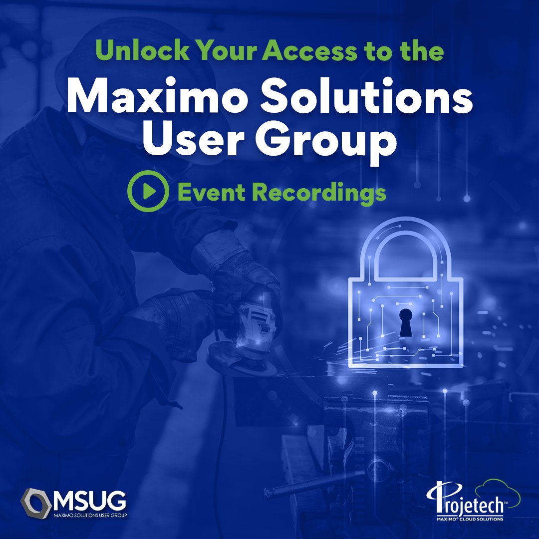 Projetech_Inc's tweet photo. The Maximo Solutions User Group (#MSUG) event was a huge success, with over 550 registrants from more than 350 organizations across the globe.
If you missed out on the sessions, you can still access and join the discussions here:
https://t.co/nfkLhmPaEg
#MaximoEvents #MAS https://t.co/CDDlPSVb0C