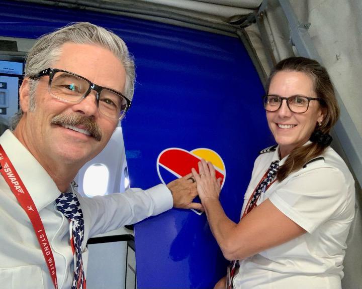 Love is in the air...literally! 

Meet husband and wife Pilot duo, Joel &amp; Shelley. 

These lovebirds first met at the Air Force Academy in Colorado, where they bonded over their shared love for flying C-130s and adventure. 

Following their service in the Air Force, Joel joined