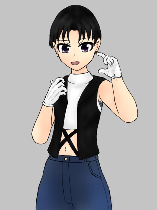 #きまぐれよその子ワンドロ資料1日目はうちの看板娘・無魂で参加させていただきます〜。情にあつく酒好きで腕っ節の強い男装の死神です。どなたかの目にとまれば幸いです 