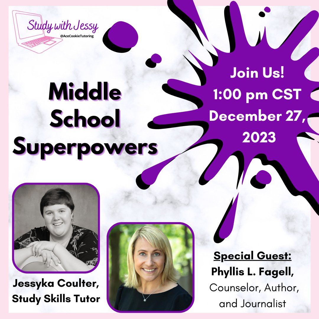 AceCookieTutor's tweet photo. @Pfagell Phyllis Fagell and I will be LIVE in just an hour in my FB group Teaching Teens to Love Learning :) If you have a middle schooler, be sure to tune in! https://t.co/JQmqxjHdzU
#momsofteens #momsoftweens #parentsofteenagers #middleschool #middleschoolparents https://t.co/6H49RGXjn3
