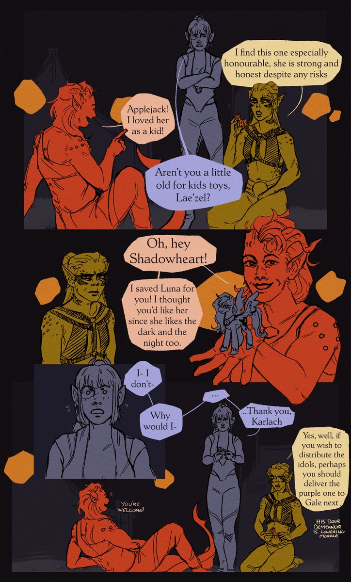 horsegirl Lae'zel has begun to spread the gospel
#bg3 #BG3fanart #Shadowheart #karlach #laezel