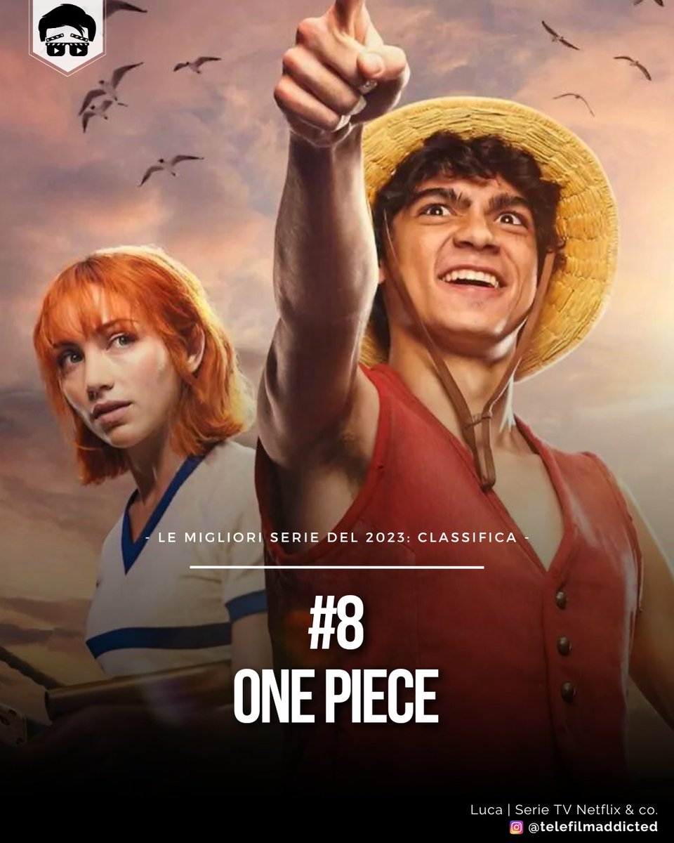tfaddicted's tweet photo. Alla posizione numero 8 della mia classifica delle migliori serie tv del 2023 metto One Piece.

L'adattamento live-action di Netflix del famoso anime ha stupito e ottenuto ottimi riscontri. È stata di sicuro una delle serie tv più chiacchierate dell'anno. https://t.co/nyP897mtIM