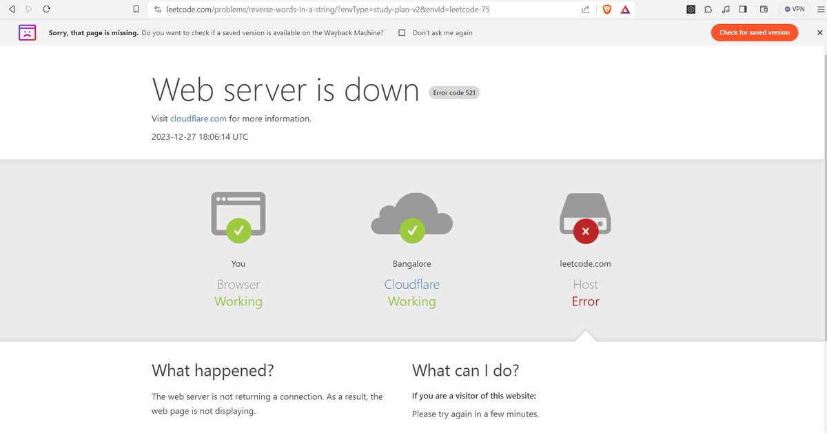 debugbybit's tweet image. #Day5 of Daily LeetCode DSA problem! Solved today&apos;s problem, looking for speed and efficiency approach
but LeetCode&apos;s server decided to take a break. 🤖💤 Here&apos;s to coding resilience! #CodingJourney #LeetCodeAdventures&quot;
