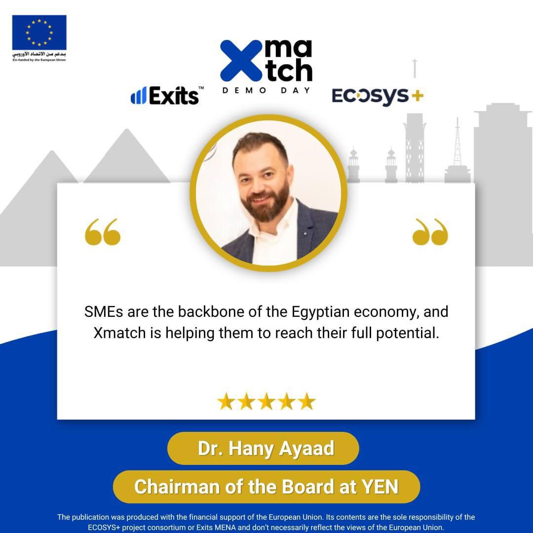 ExitsMENA's tweet photo. Thrilled to share the resonating voices of our esteemed attendees at Xmatch!🗣️Their testimonials paint a vivid picture of inspiration, collaboration, and triumph.
Looking forward to witnessing the testimonials from the upcoming round of Xmatch!
#Xmatch #Exits #MENA #ECOSYS https://t.co/G5Pf2DXmdK