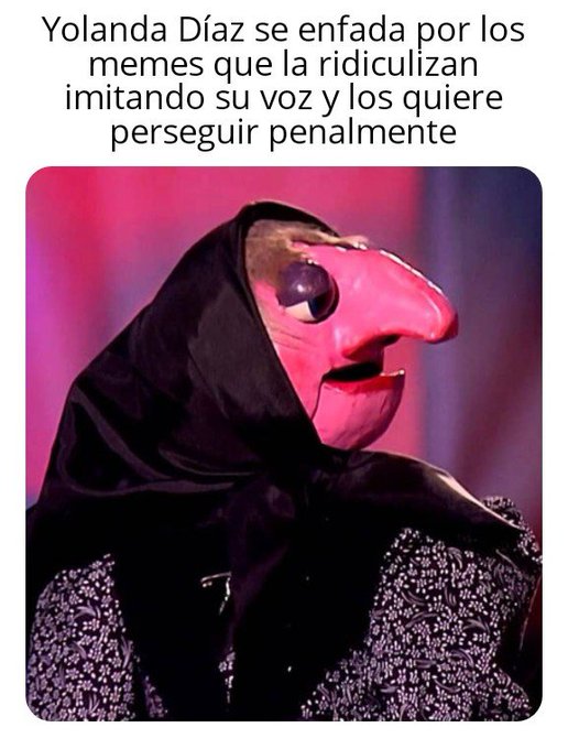 Yolanda Díaz se ENFADA por MEMES que la RIDICULIZAN y los quiere PERSEGUIR PENALMENTE - Página 2 GCX79kKW8AAvSGT?format=jpg&name=small