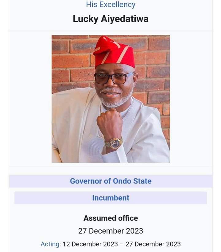 His Excellency Mr. Governor Lucky Orimisan Ayedatiwa Sworn In As Governor Of Ondo State After The Demise Of the late Governor of Ondo state Arakunrin Rotimi Odunayo Akeredolu.

#OndoNews