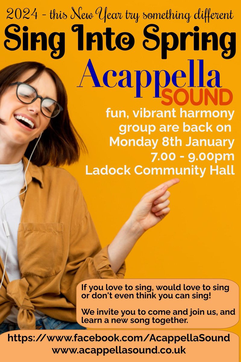 acappella_sound's tweet image. We’re back to rehearsals on the 8th of January with Sing into Spring where we learn Shallow from A Star is Born! - fancy a new hobby for 2024 then give us a message for more details #LABBS #acappella #acappellasound #newhobby