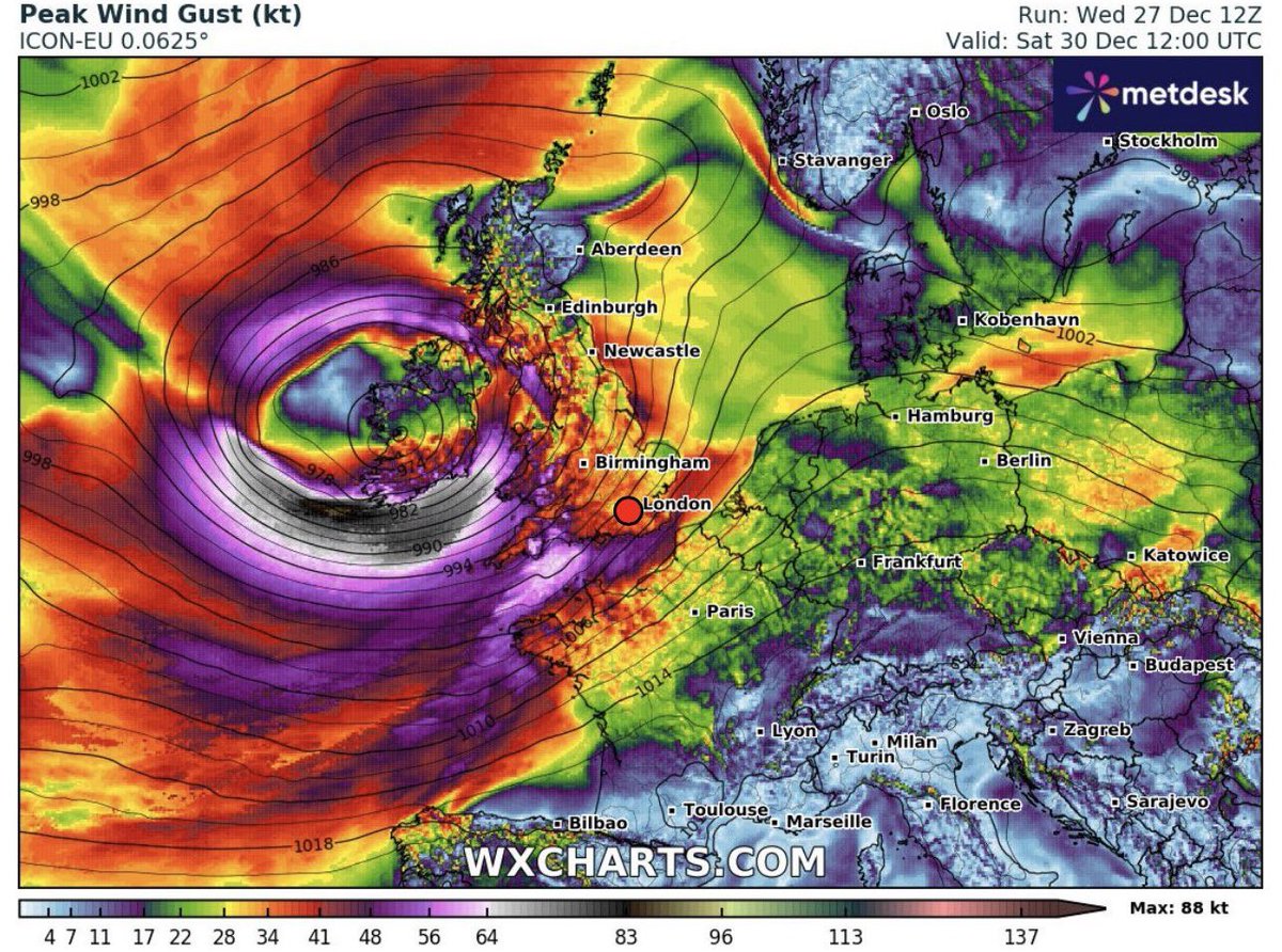 Only a day or two after current Storm Gerrit clears off,  it looks like another vicious looking Atlantic storm will be approaching.

Could well become Storm Henk.