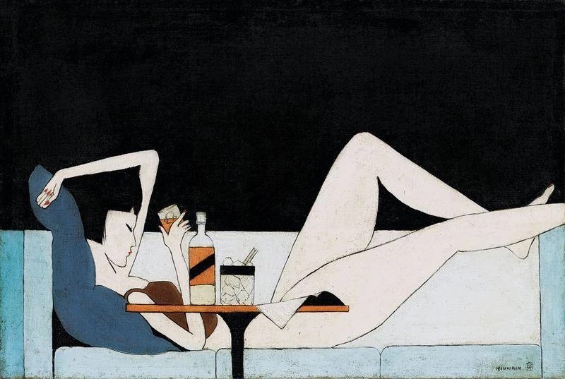 pang xunqin | girl on the couch, 1930s