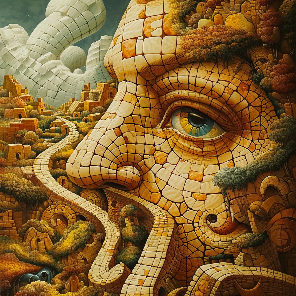 #MJV6

The path to enlightenment is right under your nose 

the path to enlightenment, axonometric view , fractured cubism, quilted look, Naoto Hattori --v 6.0

Remix & enjoy