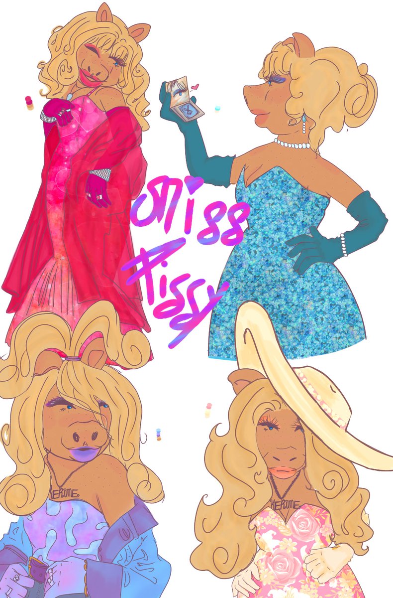 Lipstick on a pig or what ever 
#muppets #misspiggy #badbitch #arttwitter #digitalartists #artmoots #muppetsmisspiggy #colorfulart #fashionart #fashion #stylized #stylizedart #lipstickonapig