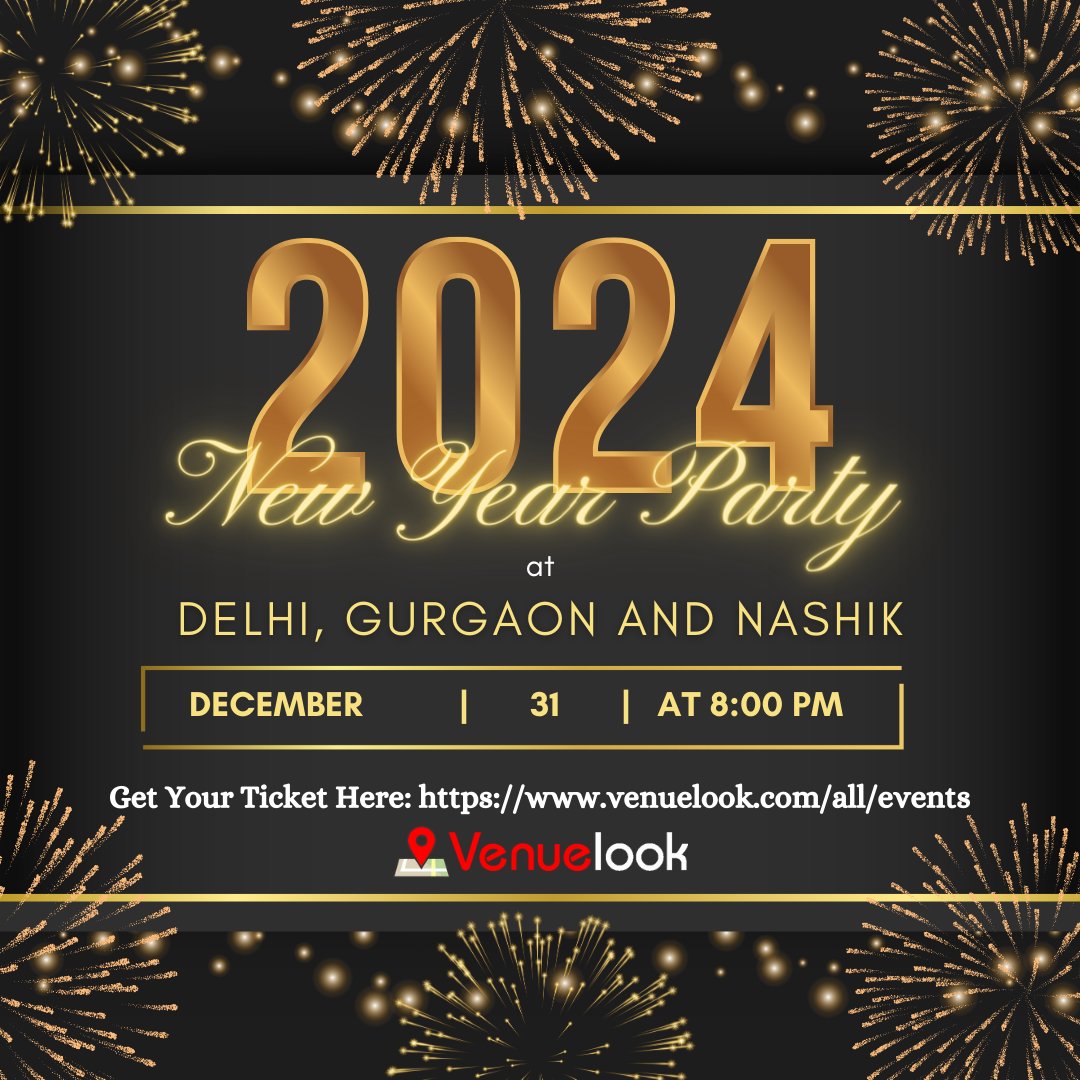 Pop, Fizz, Clink! 🥂 Ring in 2024 with a bang 💥! Celebrate your New Year in Delhi, Gurgaon, or Nashik and let's make it a night to remember. To plan your own unforgettable events, book your tickets from venuelook.com/all/events or dial 📞 +91-8470-804-805 . . . . . #NewYear2024