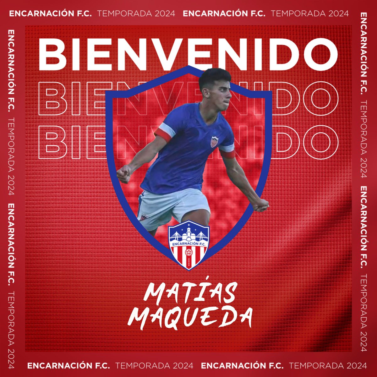 Matías Maqueda es nuevo jugador de Encarnación FC. 🔴⚪️

¡Bienvenido, Mati! 🏟️⚽️

#VamosEncarnación • #SueñodePrimera