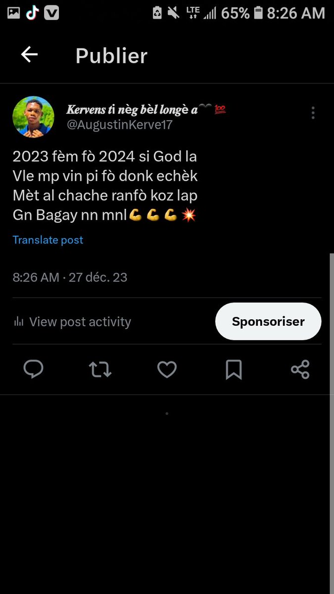 AugustinKerve17's tweet photo. Ane 2023 tlmnt pase vit menm
Matirite mw pa gntn gnyn dezole
2024 prl fè k*k* pi rèd 😂😂 https://t.co/sxvWtN2Q0q