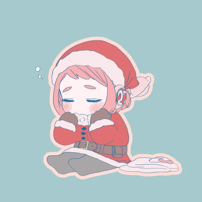おちゃこちゃん誕生日の夜にサンタのお仕事おつかれさま 