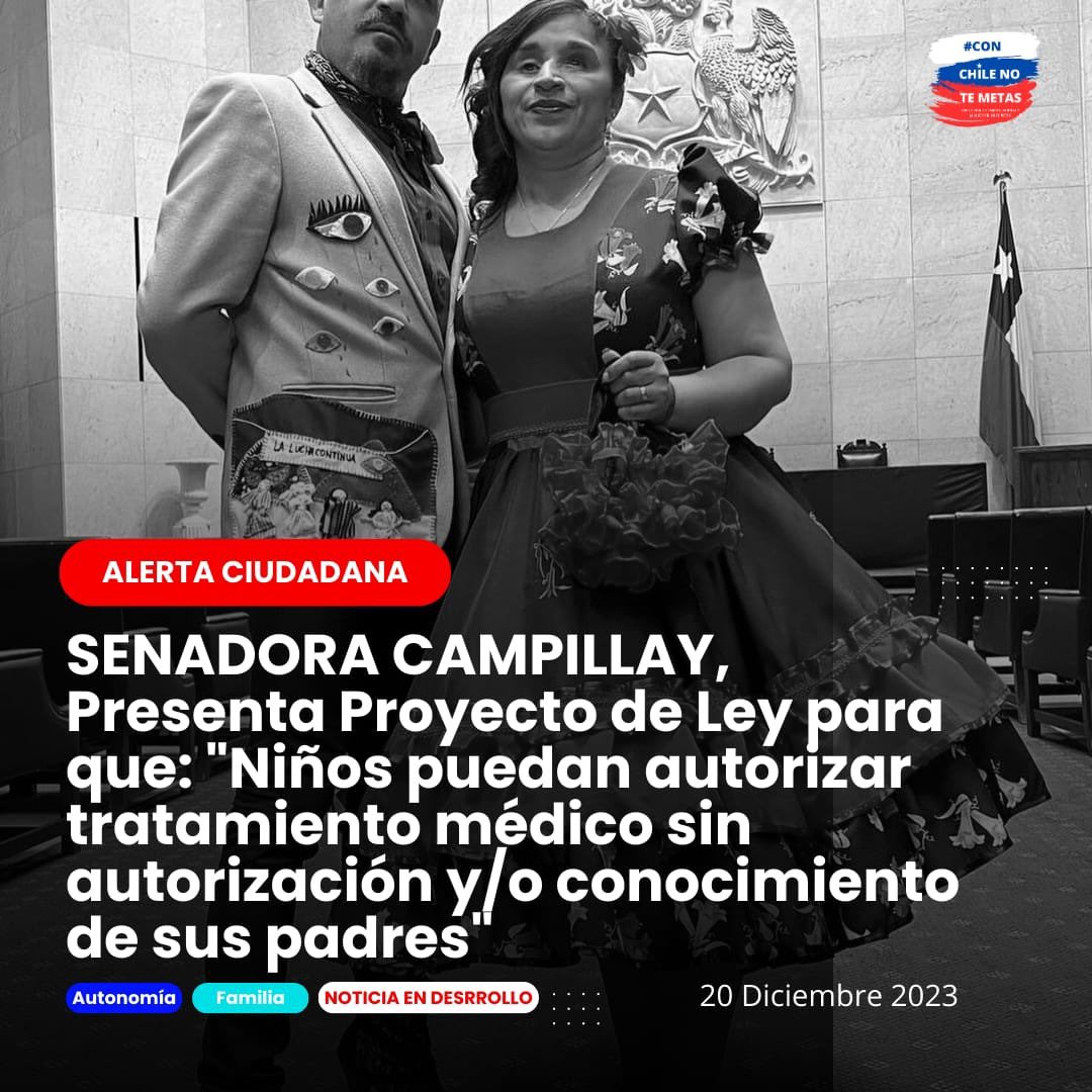 ucnnss's tweet photo. La Campillai no solo una persona dañina. Es patologicamente perversa. Es un real peligro, para quién trabaja ?, de qué lado está ? Pretende modificar Ley 21430 que autoriza a menores, tratamientos médicos sin autorización de sus padres. 
#ConLosNiñosNo 
#AlertaPadres 
#FueraDegenerados