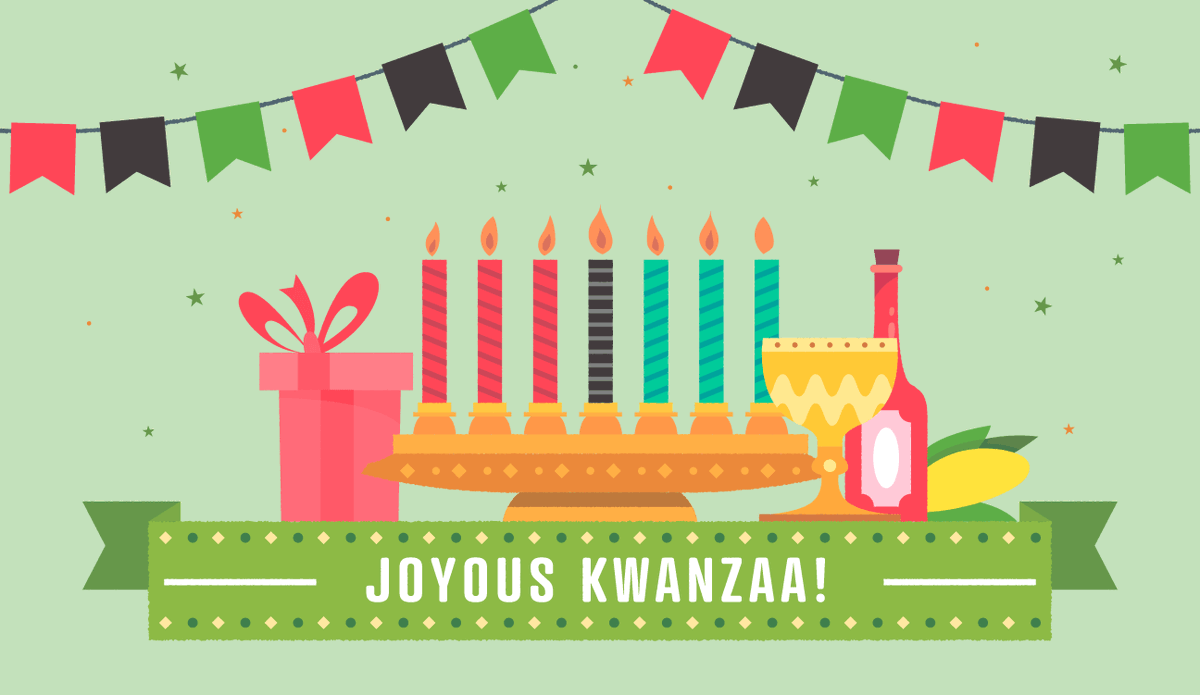 Joyous Kwanzaa! 🕯️ Celebrated from December 26th to January 1st, may this season be filled with love, purpose, and community. Here's to a heartfelt celebration of unity, creativity, and heritage for all who observe this special time.