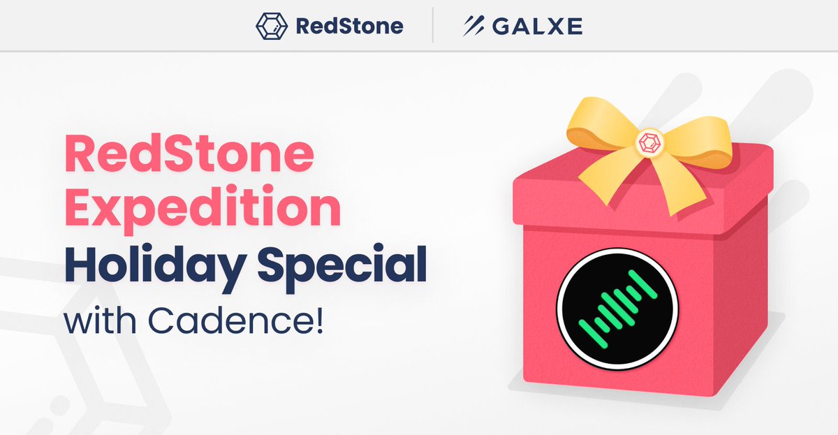 Enjoying the holiday spirit, we are pleased to launch the next <a href="/Galxe/">Galxe</a> campaign in the RedStone Expedition: Holiday Special series, this time with <a href="/CadenceProtocol/">Symphony (Prev. Cadence)</a> 🎶

Complete all campaigns to claim a special present at the end 👉 galxe.com/RedStone/campa…