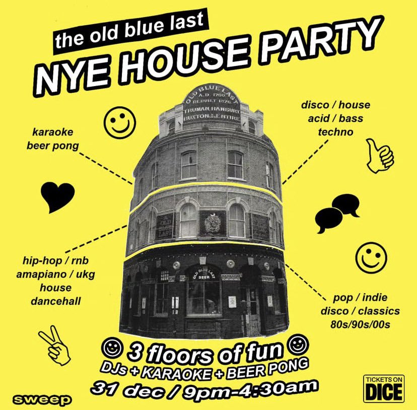 Get yourselves down to our NYE house party 🤩 we’ve got DJs, karaoke, beer pong, bevs, balloons… what more could you want? 🎫 tickets here: link.dice.fm/Lb8EbIxaSFb