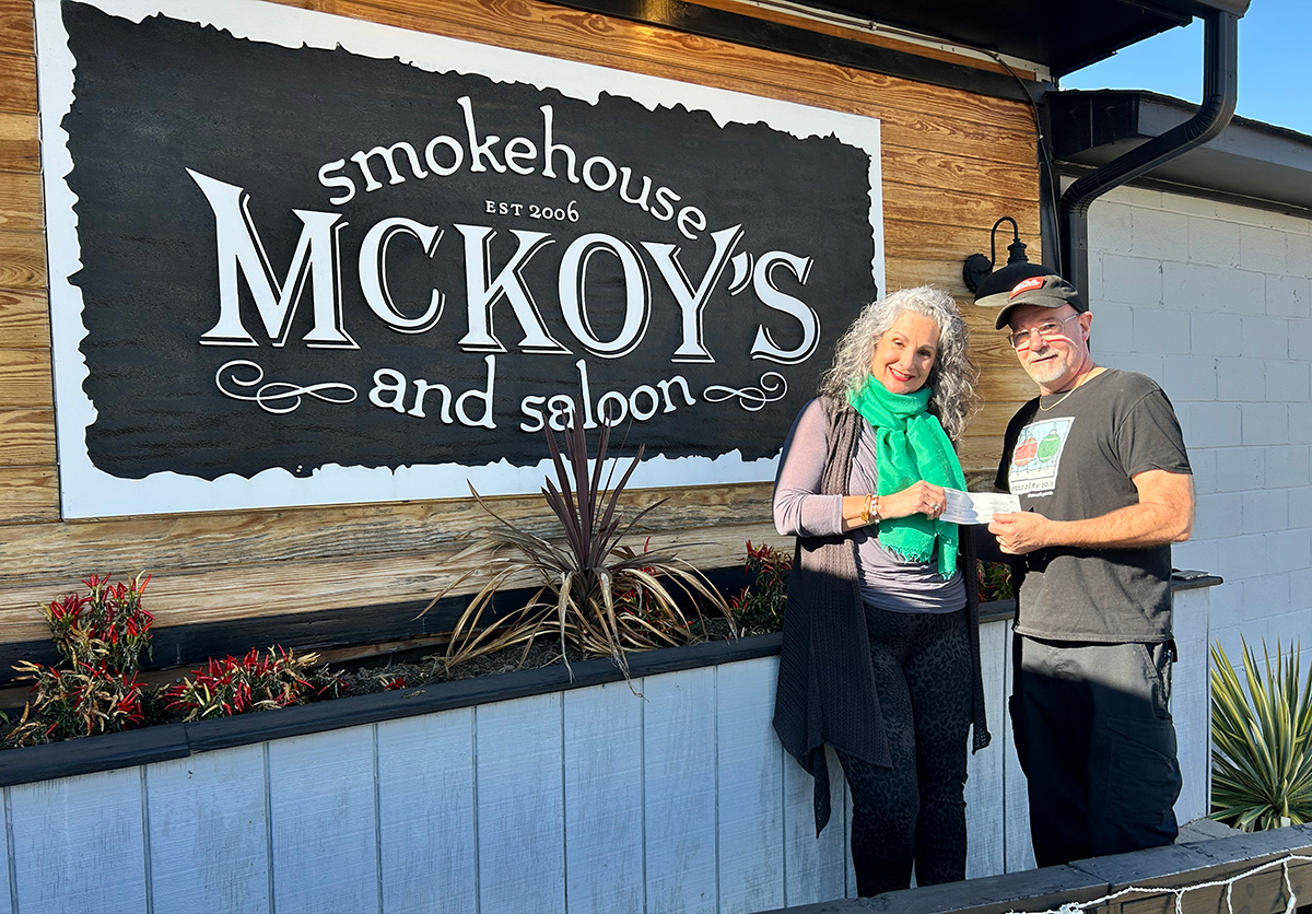 Major thank you to McKoy's Smokehouse and Saloon for collecting over $1,500 during their Veteran's Day fundraiser!
.
.
#supportveterans #disabledveterans #veterans #purplehearthomes #mckoyssmokehouse #usmilitary