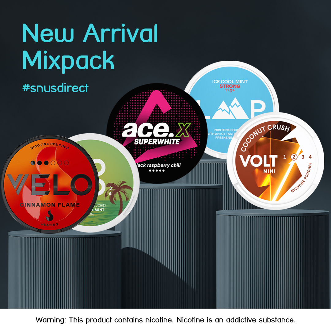 Upgrade your nicotine pouch experience without breaking the bank! Discover what's new in our thrilling New Arrivals Mixpack! This bundle comes packed with five of our latest and greatest flavours, each from a unique brand - all at a discounted price.
#snusdirect
