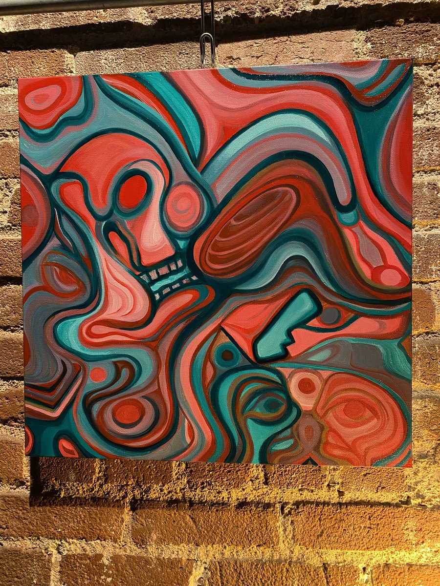 jesseblalockart's tweet photo. Eat your heart out 
2023
Acrylic on Canvas 
20”x20”

#ventingthroughcolor #acrylicpainting #goldenpaints #eatyourheartout #jesseblalockart #canvaspainting https://t.co/6pQK78ydXO