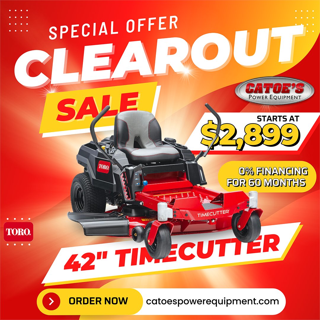 🔥 CLOSEOUT SALE! 🔥
Save big on these Toro mowers! 

loom.ly/ek3tcys