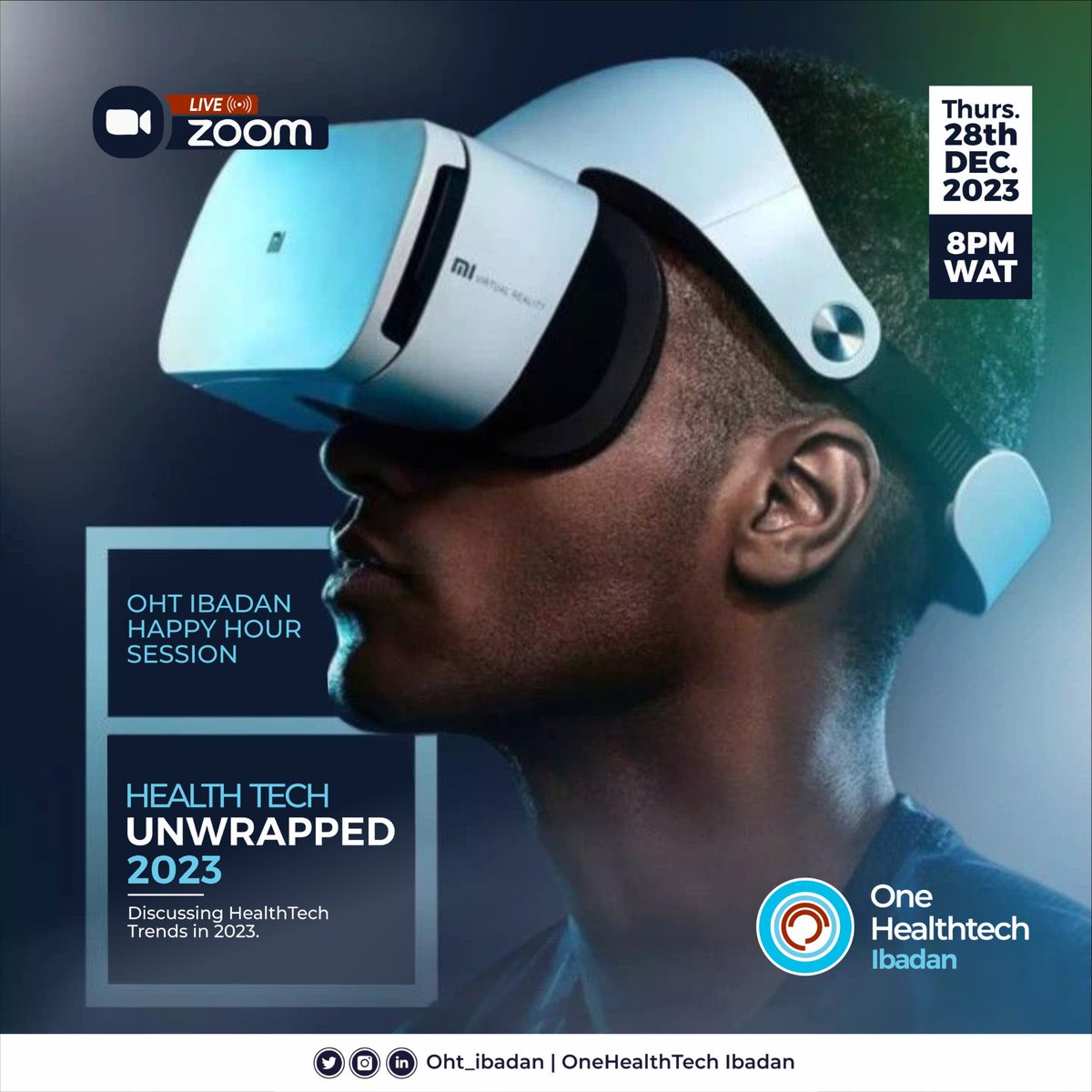 HEALTHTECH UNWRAPPED 2023

It's the last happy hour session for the year and we would be discussing health tech trends that came and stayed in the year 2023💃💃. 

Come prepared and relaxed with your virtual drinks to participate🚀🚀.

#HealthTech 
#OHT
#HealthtechTrends