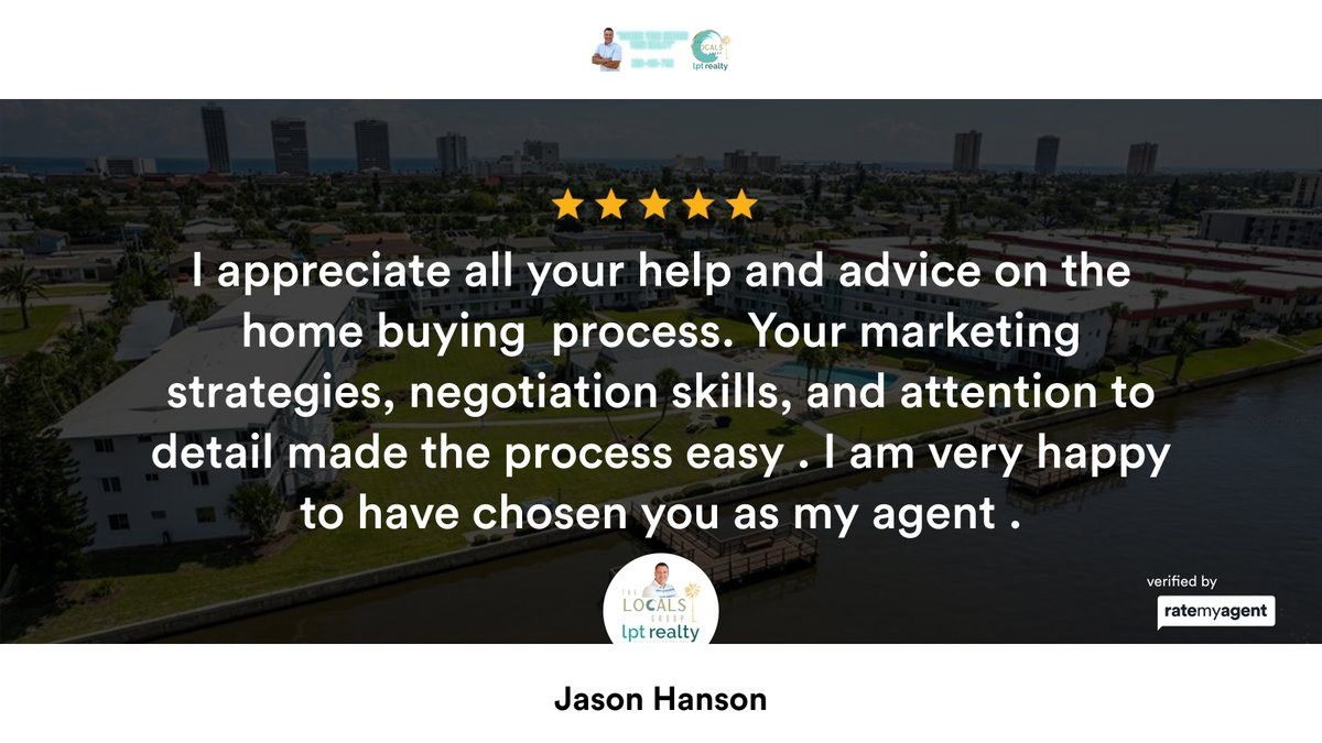 My latest RateMyAgent review in Daytona Beach.
 SL3545458
rma.reviews/5KylWPI8uCej

...
#ratemyagent #realestate #TheLocalsGroup #LPT_Realty #JasonDreamsRealty #BeachLife
