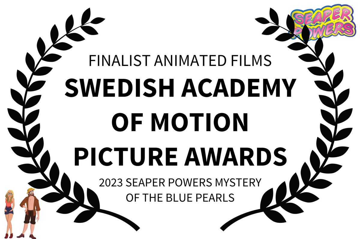 SeaperPowers's tweet image. So nice to see this!!!  💗. Thank you to the @swedishacademyofmotionpictures #films #animationfeature #awards #finalist #kimcameron #seaperpowers #mysteryofthebluepearls #vanillaice #movies #familyfilms #filmfestival #sweden