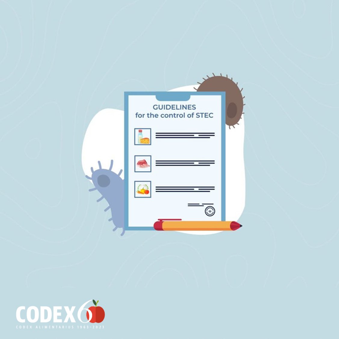 FAOWHOCodex's tweet photo. 👩🔬 | #STEC is transmitted to humans primarily through consumption of contaminated foods, like raw beef or raw milk, and contaminated raw vegetables.
To protect consumer health #CodexCAC46 adopted 🆕 guidelines for the control of STEC in 🥩🥬🥛🧀🌱
➕ℹ️➡️https://t.co/wMRbcjJrtd https://t.co/NUH5k7nukZ
