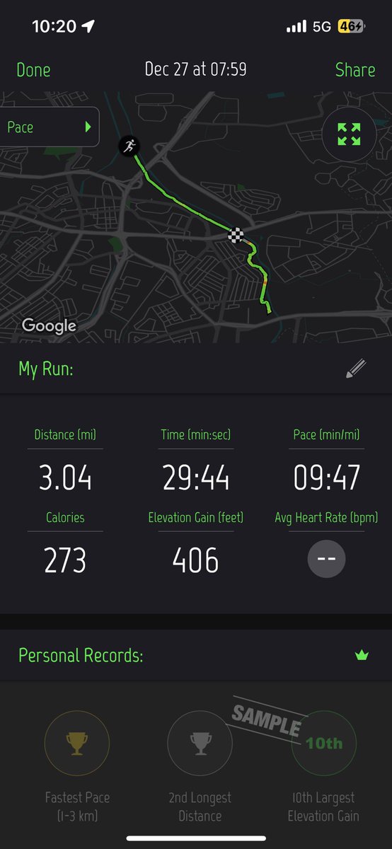Morning run! Not my best time, but not too bad! #morning #running #runners #3mile
