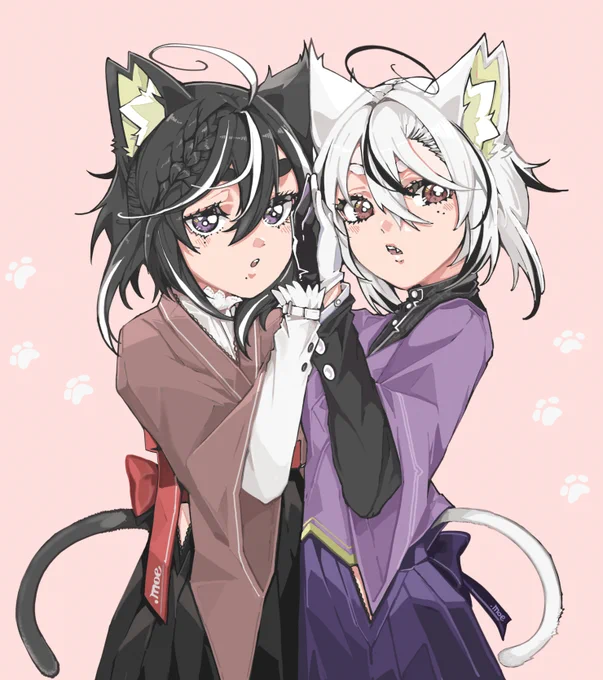 さくらみみ クロとシロ#猫耳コンテスト 