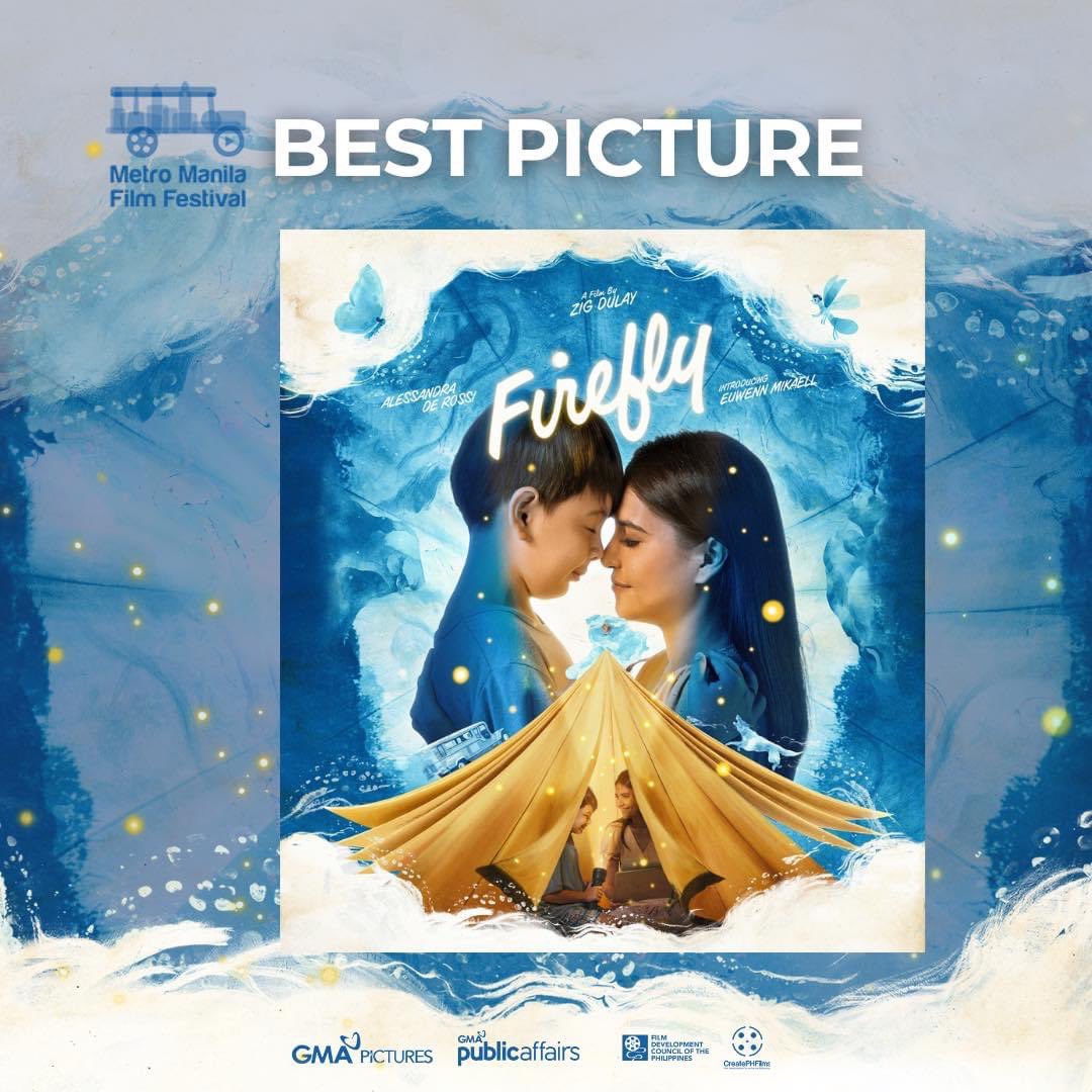 BEST PICTURE!!! 🤩 #FireflyMovie brings home the Best Picture award at the #MMFF2023 Gabi ng Parangal! Maraming, marami pong salamat! 👏