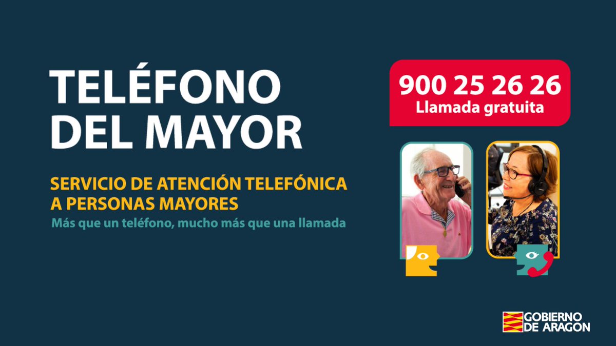 La soledad no deseada se agudiza en estas fechas. Si nos necesitas 👉 teléfono del mayor ☎️ 900 25 26 26.

🫂 Un servicio gratuito del <a href="/IASSAragon/">IASSAragón</a>, dirigido a los mayores que se sienten solos.   

📞 De lunes a viernes de 15h a 19h y las 24h los sábados, domingos y festivos.