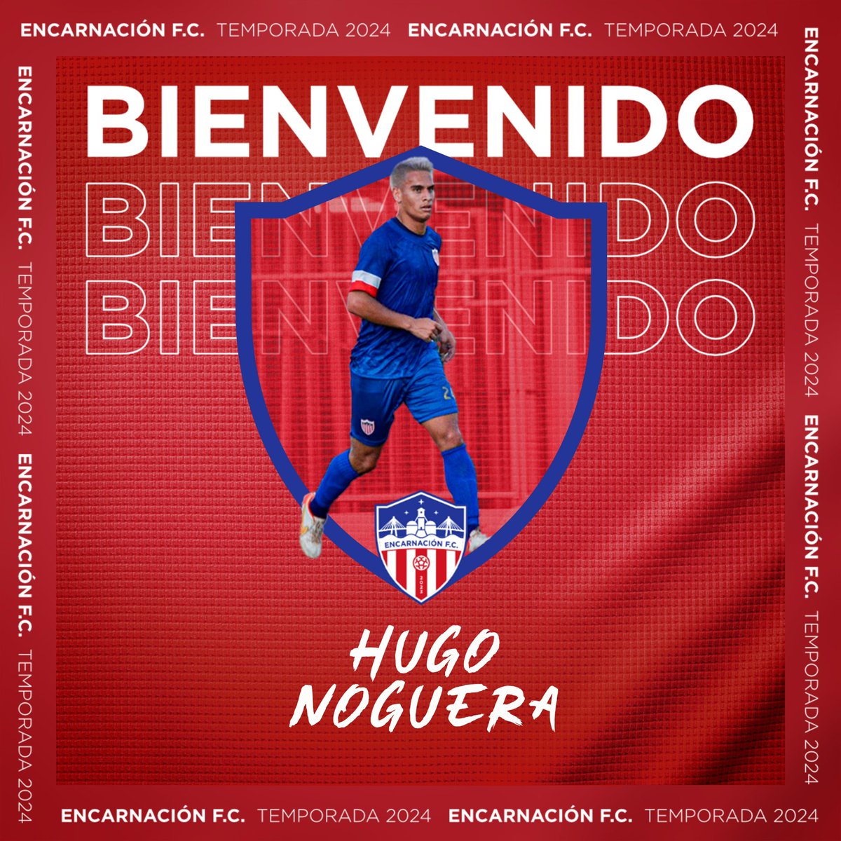 Hugo Noguera es nuevo jugador de Encarnación FC. 🔴⚪️

¡Bienvenido, Huguito! 🏟️⚽️

#VamosEncarnación • #SueñodePrimera