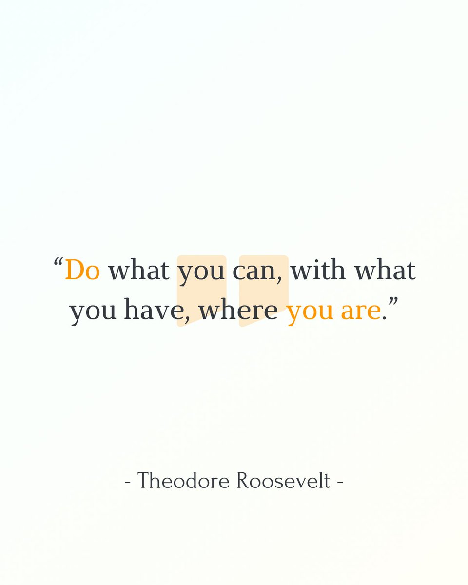 quotifyLive's tweet photo. Take action with what's at hand, where you stand. 💪

#quotifyLive #quotes #MakeItHappen #TheodoreRoosevelt https://t.co/lVNAlyEkDe