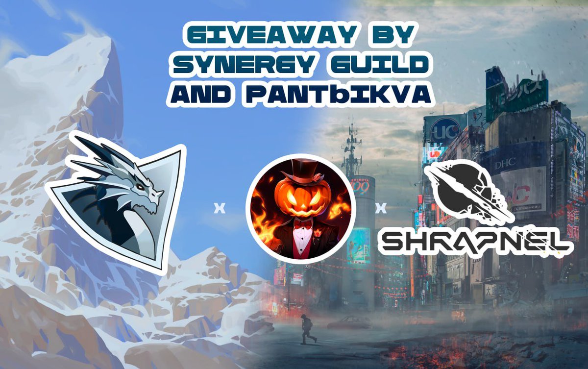 👾SYNERGY GUILD x PanTbIkva x SHRAPNEL GIVEAWAY👾 The previous giveaway from us hasn't ended yet, and we're already starting a new one! 😉 🎁Prizes: - 10 x Heavy Packs ☑️ To enter the raffle: - Follow: @playSHRAPNEL & @SynergyGuild - Like, Repost, and write a comment under…