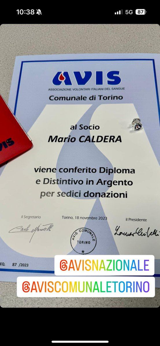 mariocaldera's tweet photo. Ho iniziato tardi…
Ma non è mai troppo tardi per fare una cosa bella…
DONATE DONATE DONATE…
C’è sempre bisogno!!! 
❤️💫🙏🏼
AVIS Intercomunale "Arnaldo Colombo" Torino OdV
AVIS Nazionale - Associazione Volontari Italiani Sangue OdV https://t.co/HyYlSyVOMh