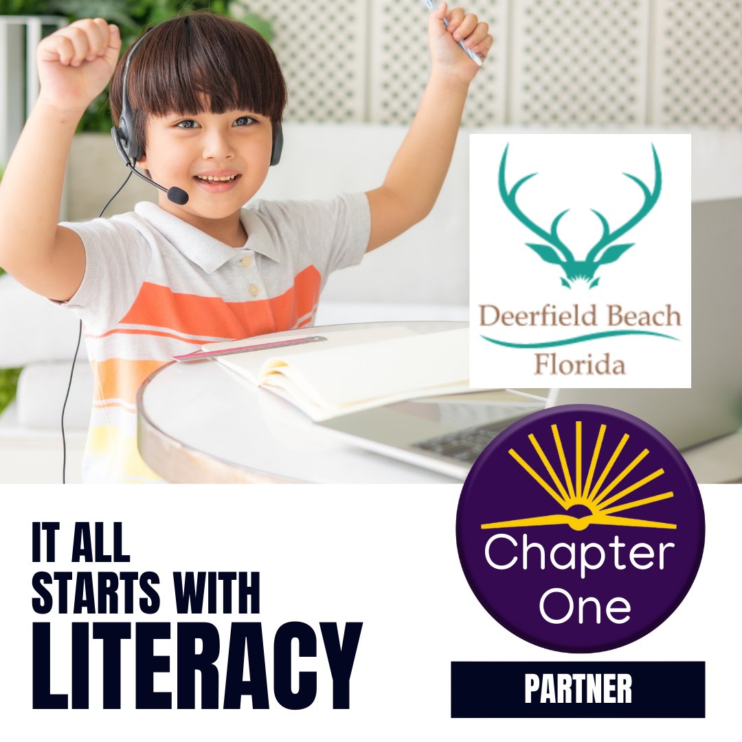 We're excited to announce that Deerfield Beach has become a Chapter One Corporate Partner!

Learn more at chapterone.org/volunteer

#volunteer #makeadifference #partnerwithus #chapteroneUSA #literacy