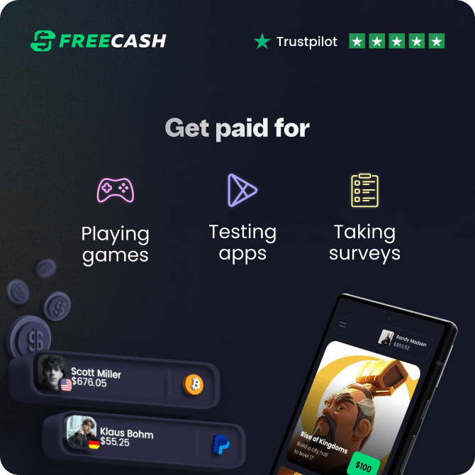 Unlock earnings by testing apps, games, surveys, and contests on our platform. Maximize your time with rewarding experiences! 💸📱🎮📊🏆 #EarnMoney #AppTesting #Games #Surveys #Contests #MakeMoneyOnline freecash.com/r/cca6a1ca35