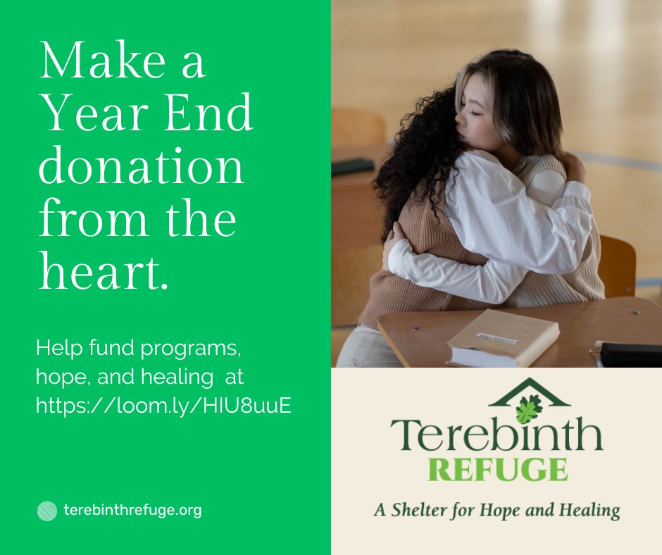 TerebinthRefuge's tweet photo. Once a woman graduates or exits the program, they are not alone. Terebinth Refuge offers aftercare services to residents..
Would you consider making a Year End tax deductible gift to assist us in continuing to provide these necessary services? Thank You!
https://t.co/RVnj66LHOf https://t.co/4EJqclCMom