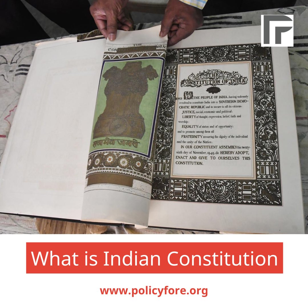 policyfore's tweet photo. Did you know India's Constitution is the longest written one in the world? 
Our series delves into its depths, from historical context to contemporary relevance. Join us &amp; discover the fascinating world of Indian democracy!
 #ConstitutionSeries #KnowYourConstitution https://t.co/k8d55Mr2H6