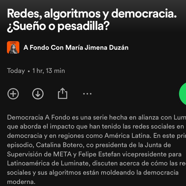 Desde hoy repetiremos los episodios de la serie ‘Democracia #afondo’ una serie hecha junto a @luminategroup En este primer capítulo episodio contamos con @FelipeEstefan y Catalina Botero. Spotify ➡️ open.spotify.com/episode/2qRu3e… Todas las redes sociales ➡️ pod.link/1714014267/epi…