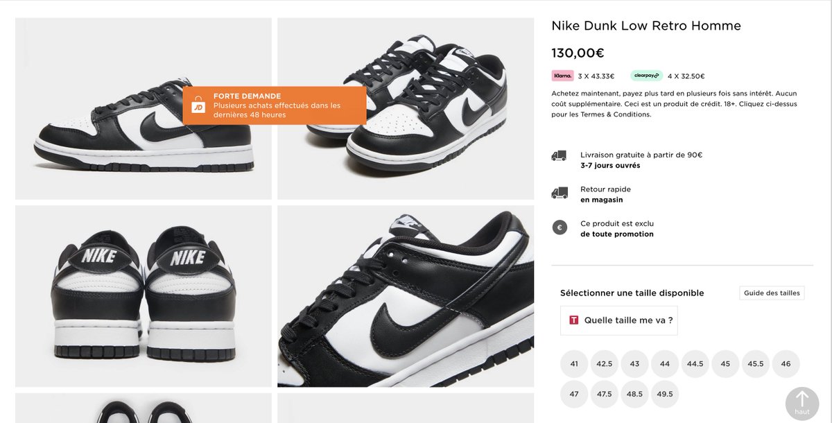 raffle_sneakers's tweet photo. RESTOCK 

Nike Dunk Low Panda on Jdsports

BE: https://t.co/4S8nvq85Su
CO: https://t.co/jgqTal27B4
DE: https://t.co/V5ZKz6Unaa
ES: https://t.co/Ovq7IxKRIN
FR: https://t.co/mxivYXeeUh
IT: https://t.co/tOrWYCUuYi https://t.co/twN9l3EzJS