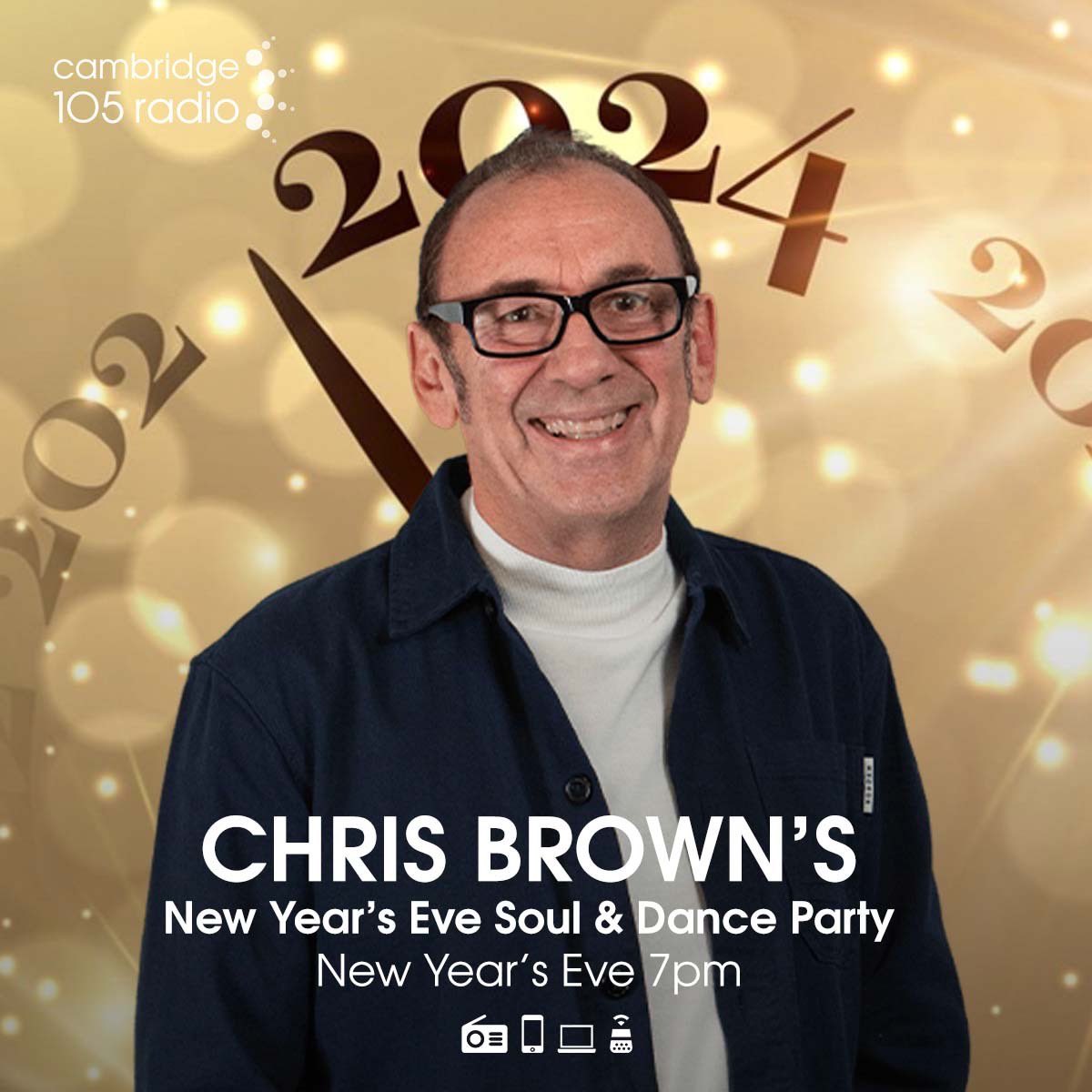 As well as my “Live” Saturday evening Soul &amp; Dance show this Saturday at 6pm … I also have a New Years Eve Soul Party (Sunday from 7-10pm 🎶💥 Neil Whiteside continues the party taking into 2024 from 10pm) only on Cambridge 105 Radio 📻 #soul #Cambridge #NewYearsEve #boogie